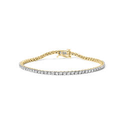 Haus of Brilliance 14K Yellow Gold Plated .925 Sterling Silver 3 cttw Diamond Tennis Bracelet - 7.25"