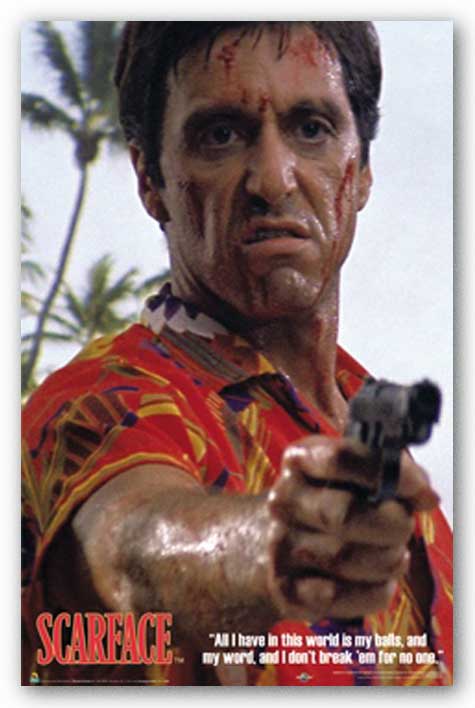 Scorpio Posters Scarface Hawaiian Shirt By Anonymous 24 X36 Art