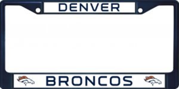 Rico Denver Broncos Anodized Blue License Plate Frame