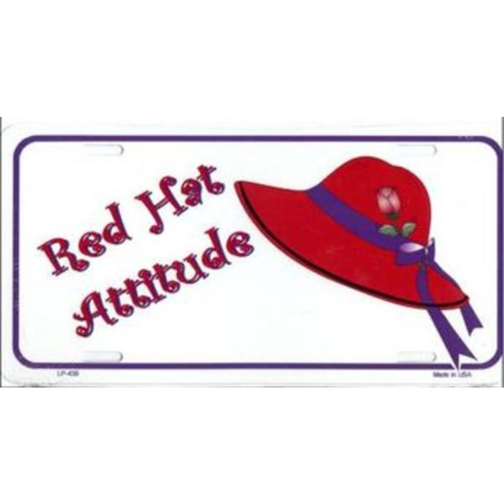 Smart Blonde Red Hat Attitude License Plate