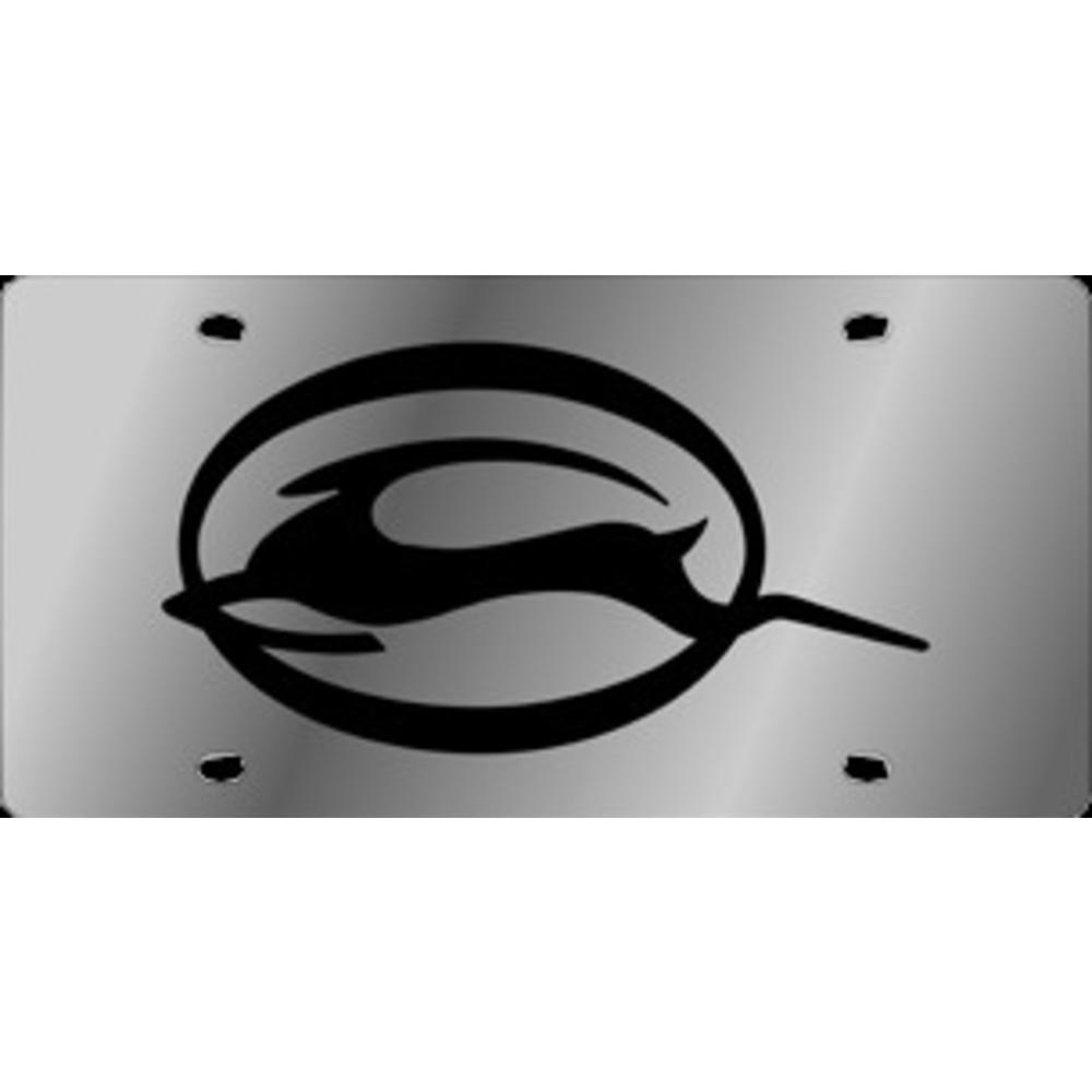 Eurosport Daytona Impala Black Logo Stainless Steel License Plate