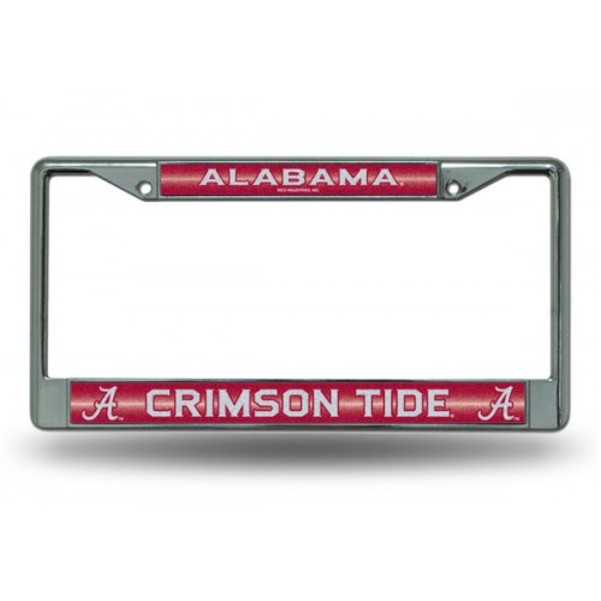 Rico Alabama Glitter Chrome License Plate Frame  Free Screw Caps with this Frame