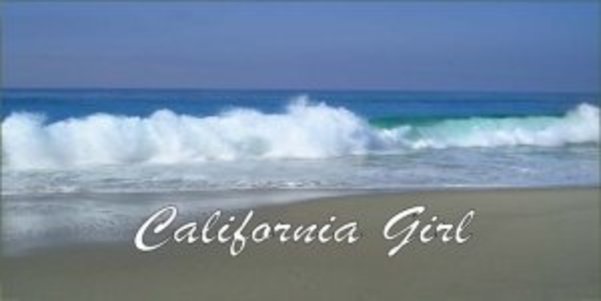 License Plates Online California Girl Beach Scene Photo License Plate   Free Personalization on this Plate