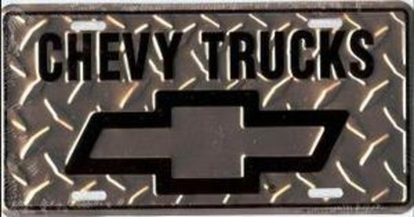 Chroma Graphics Chevy Trucks Diamond License Plate