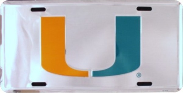 Sports Addicts Miami Hurricanes Anodized License Plate