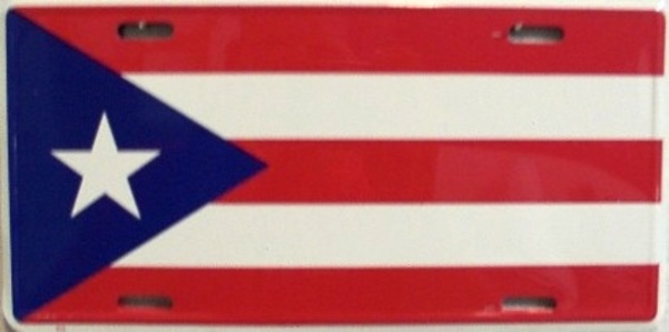 Sports Addicts Puerto Rico Flag License Plate