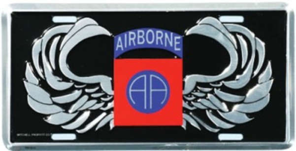 Mitchell Proffitt 82nd Airborne AA Wings License Plate
