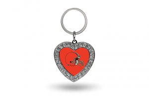 Rico Cleveland Browns Bling Rhinestone Heart Keychain
