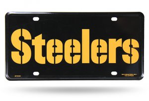 Rico Pittsburgh Steelers Wordmark Metal License Plate