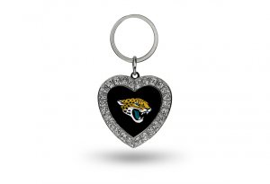 Rico Jacksonville Jaguars Bling Rhinestone Heart Keychain