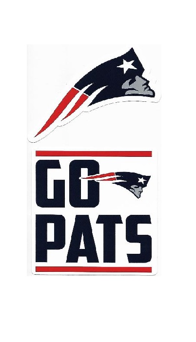Rico New England Patriots Double Up Die Cut Vinyl Stickers