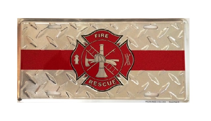 Sports Addicts Fire Rescue (Diamond) License Plate
