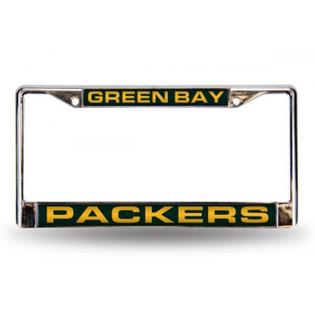 Rico Green Bay Packers Laser Chrome License Plate Frame Free Screw Caps Included