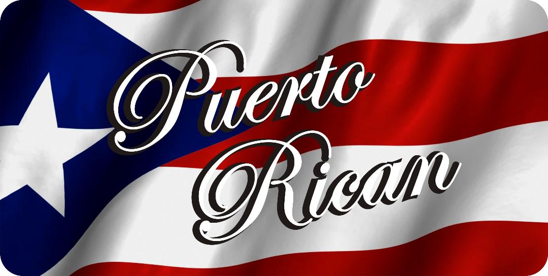 License Plates Online Puerto Rican Script On Puerto Rico Flag Photo License Plate