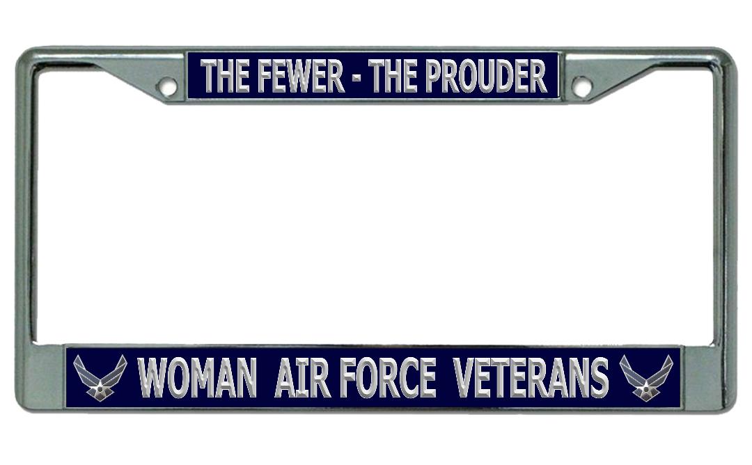 License Plates Online Woman Air Force Veterans Chrome License Plate Frame