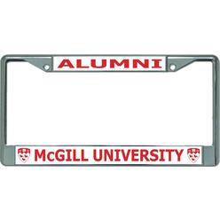 License Plates Online McGill University Alumni Chrome License Plate Frame