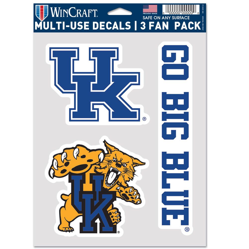 Wincraft Kentucky Wildcats 3 Fan Pack Decals