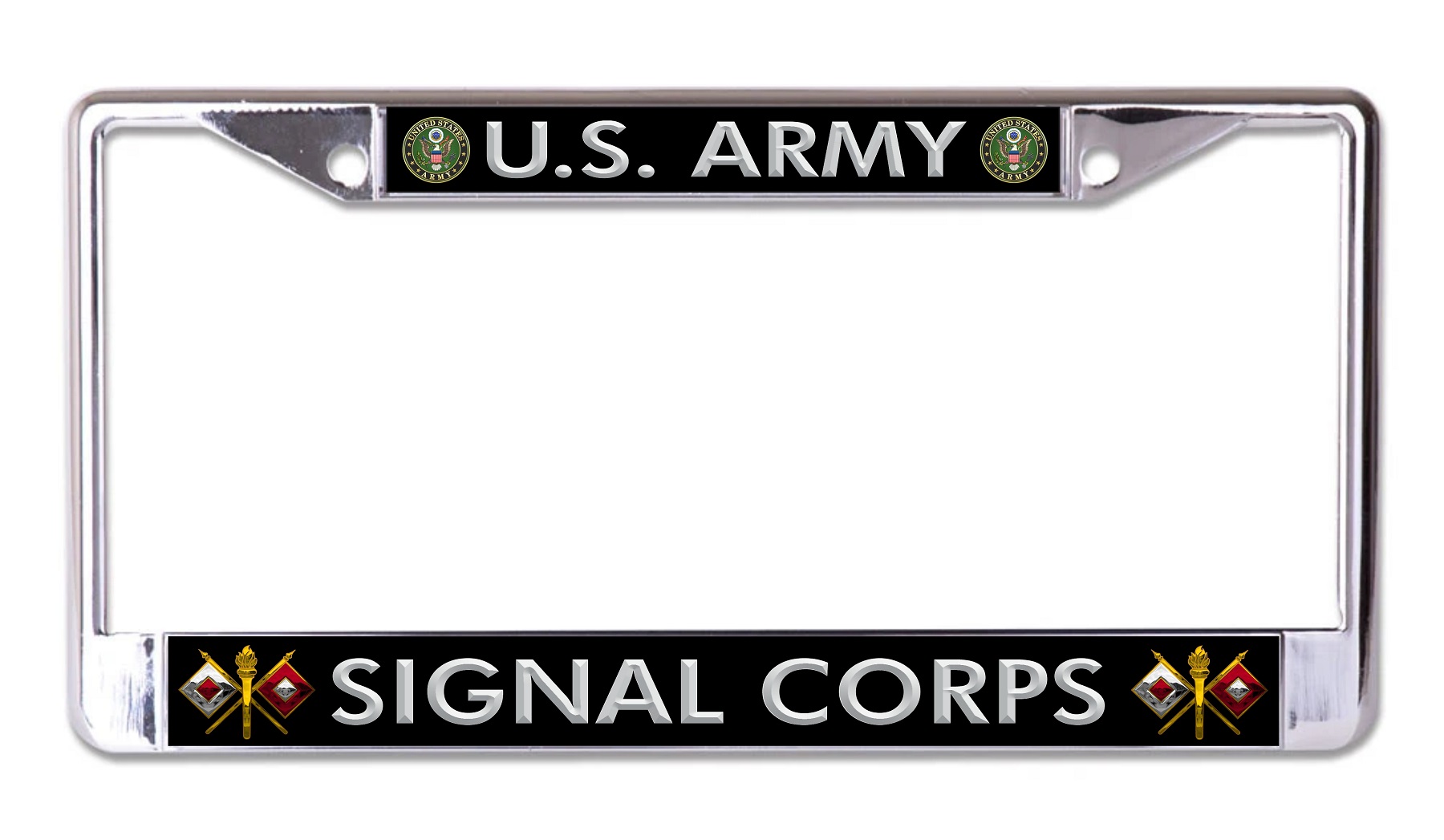 License Plates Online U.S. Army Signal Corps Chrome License Plate Frame