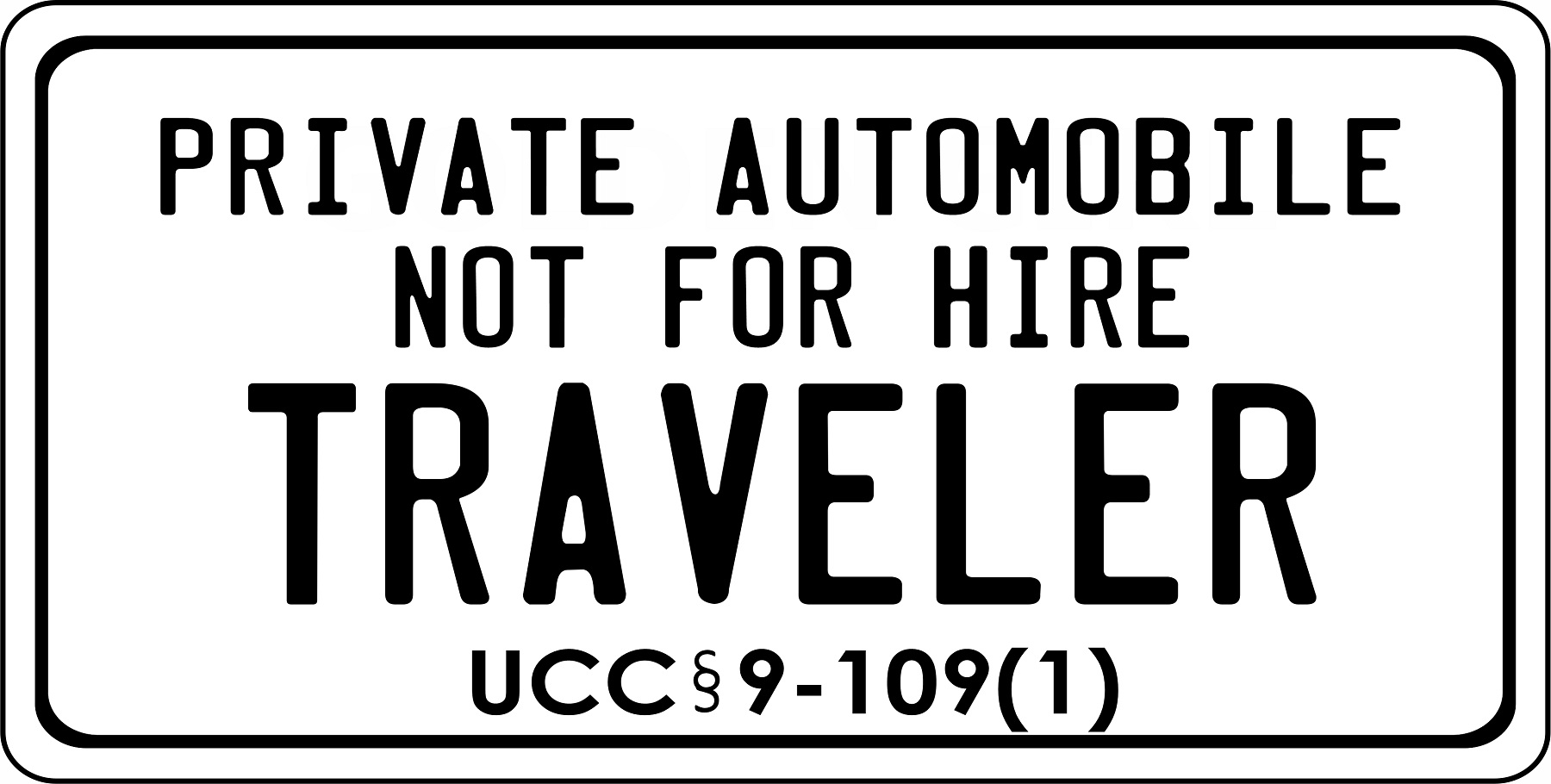 License Plates Online Not For Hire Traveler White Photo License Plate
