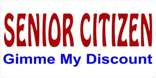 License Plates Online Senior Citizen Gimme My Discount Plate