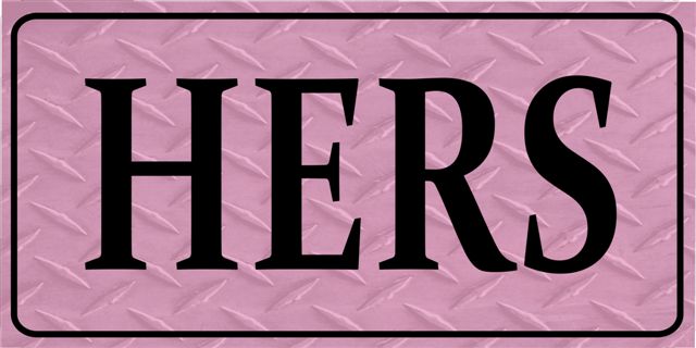License Plates Online Hers On Pink Diamond Plate Photo License Plate