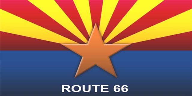 License Plates Online Arizona State Flag Route 66 Photo License Plate
