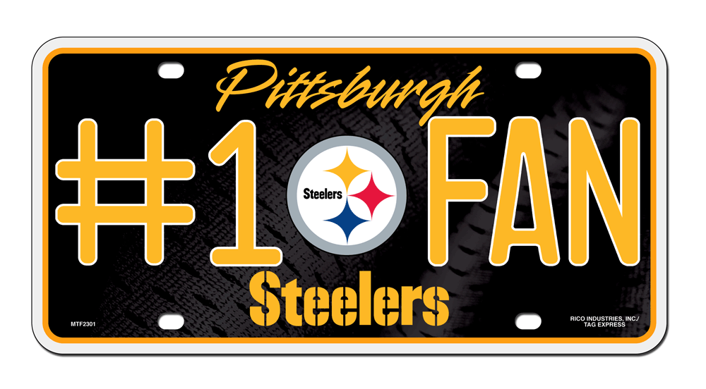 Rico Pittsburgh Steelers #1 Fan License Plate