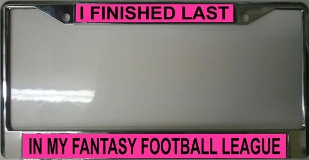 License Plates Online Fantasy Football League Photo License Plate Frame Free Screw Caps with this Frame