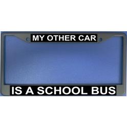 License Plates Online My Other Car Is A School Bus Photo License Frame.  Free Screw Caps Included