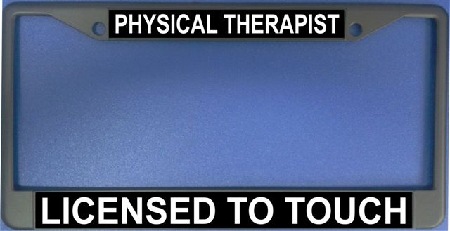 License Plates Online Physical Therapist Licensed To Touch Frame