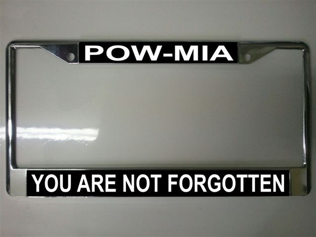 License Plates Online POW-MIA License Plate Frame  Free Screw Caps with this Frame