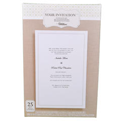 Wilton Daisy Premium Pocket Wedding Invitation Kit Wilton Set Of 25 Wedding Simplistic White Basic Invitation Kit 1010 262