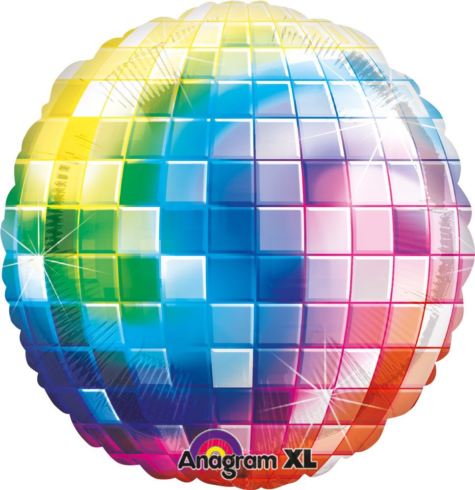 Anagram International XL 32" Disco Ball 70's Fever Super Shape Mylar Foil Balloon Party Decoration