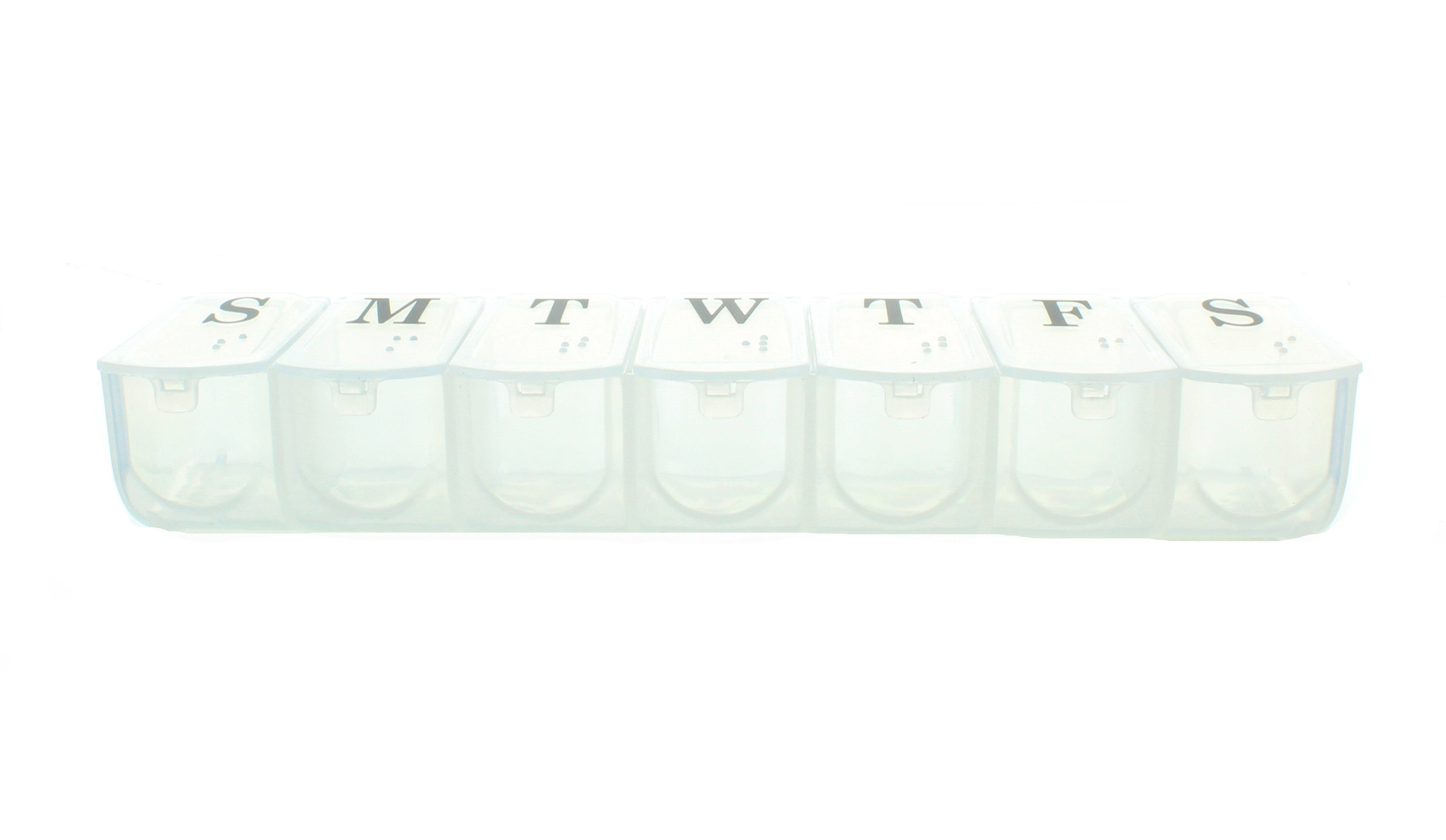 Living Concepts 7 Day Pill Box Case Daily Reminder Medication Organizer Storage