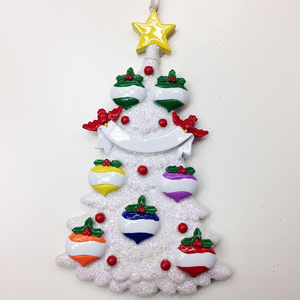 rudolph and me white tree family 7 personalized christmas ornament