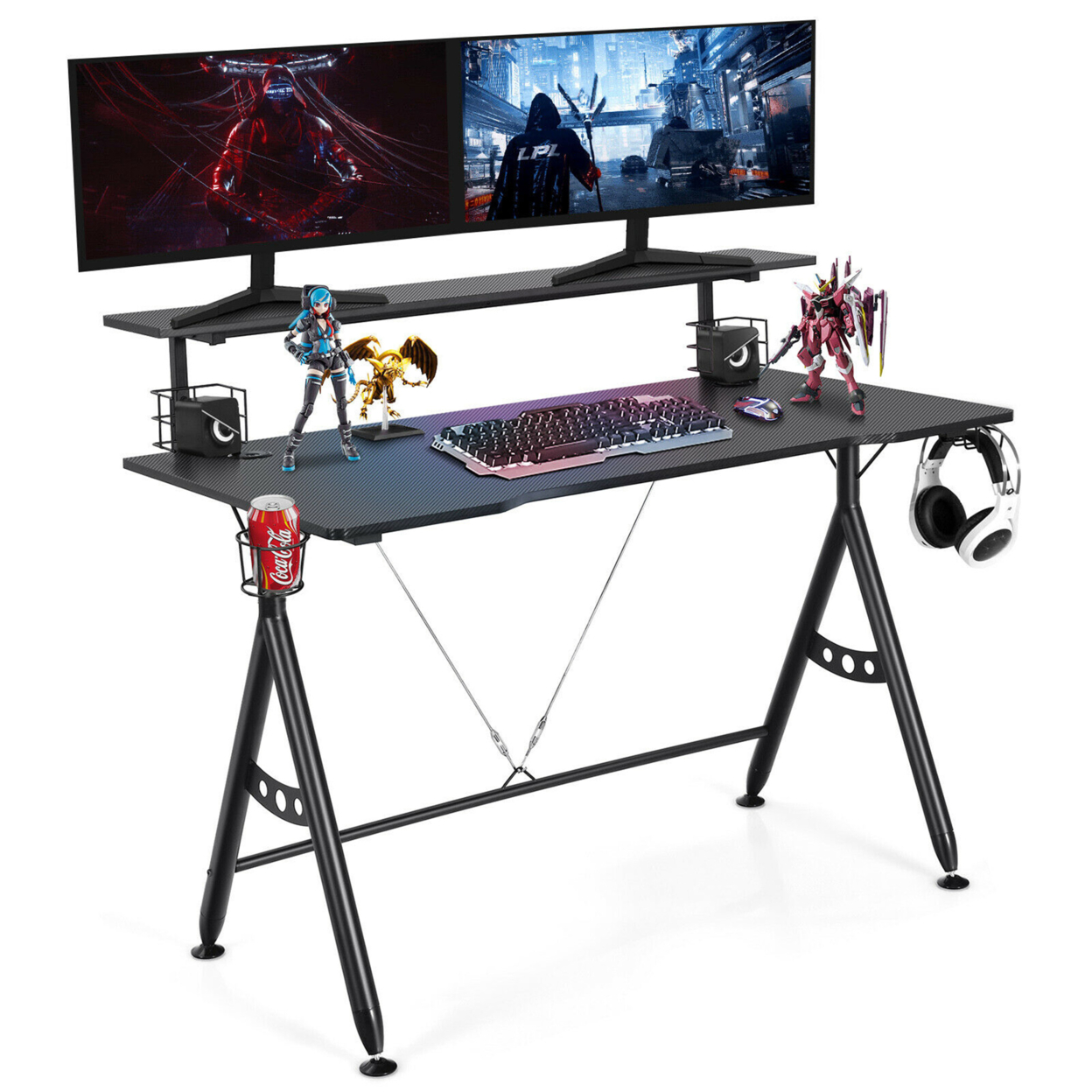 Computer Desk With Raised Monitor Shelf