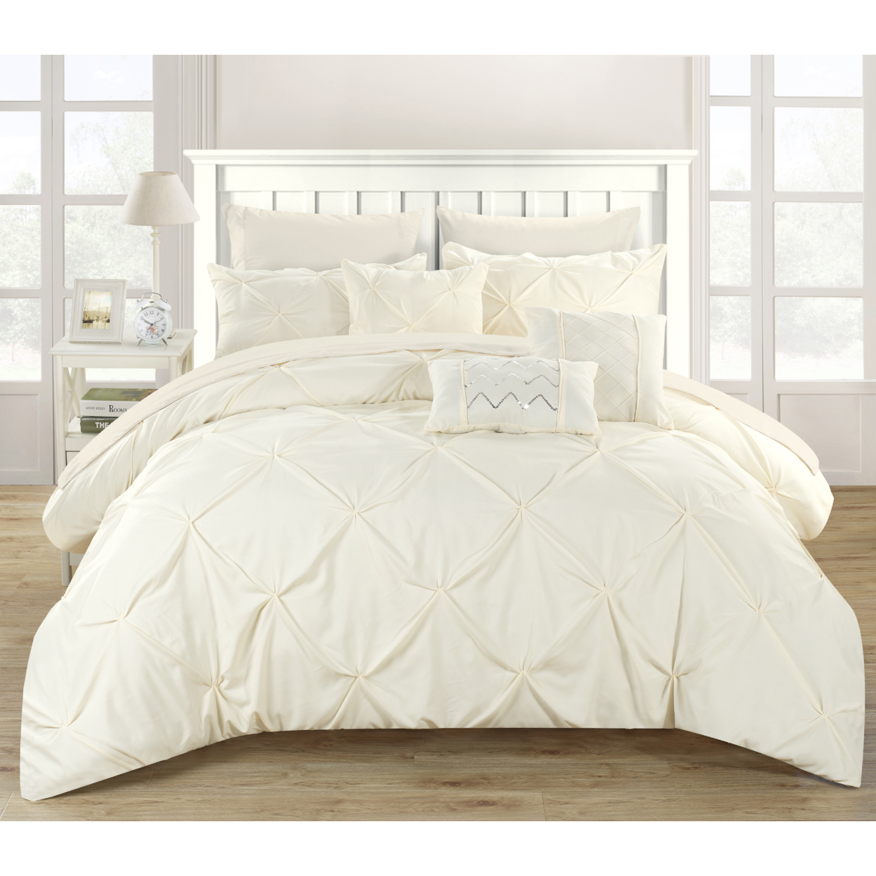 Chic Home Alvatore Pinch Pleated Bed in a Bag Comforter Set