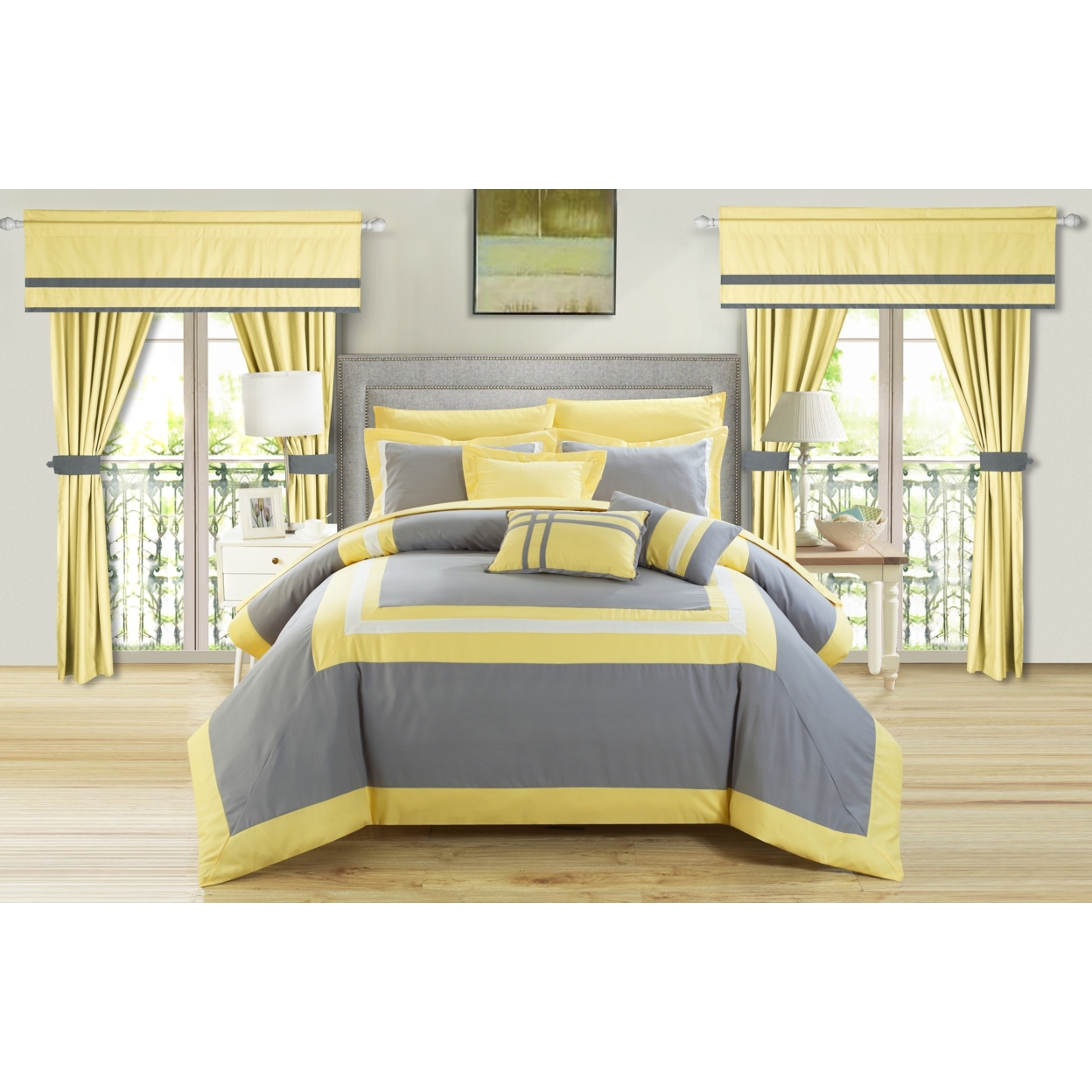 Chic Home 20-Piece Bertran Complete Master Bedroom Set and Comforter Set