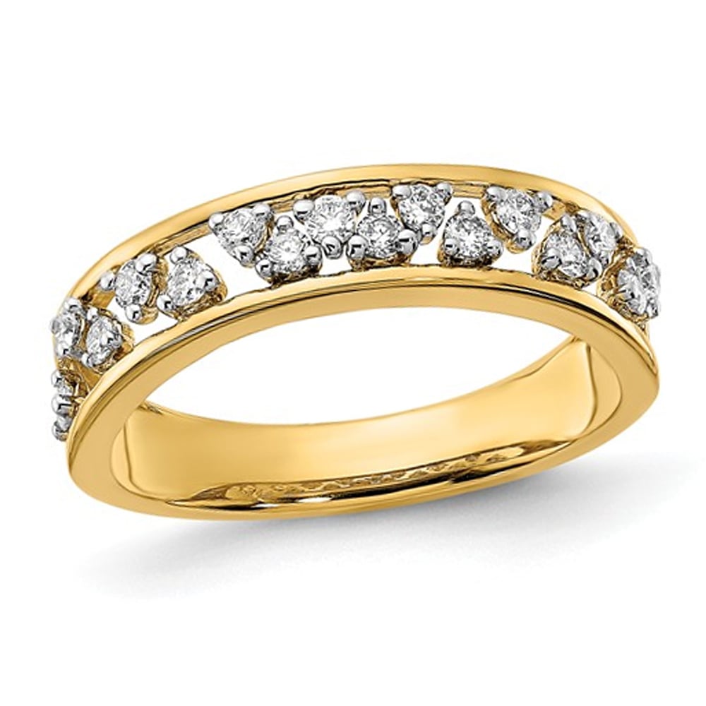 Gem And Harmony 1/3 Carat (ctw I-J, I2-I3) Ladies Diamond Wedding Band Ring in 14K Yellow Gold