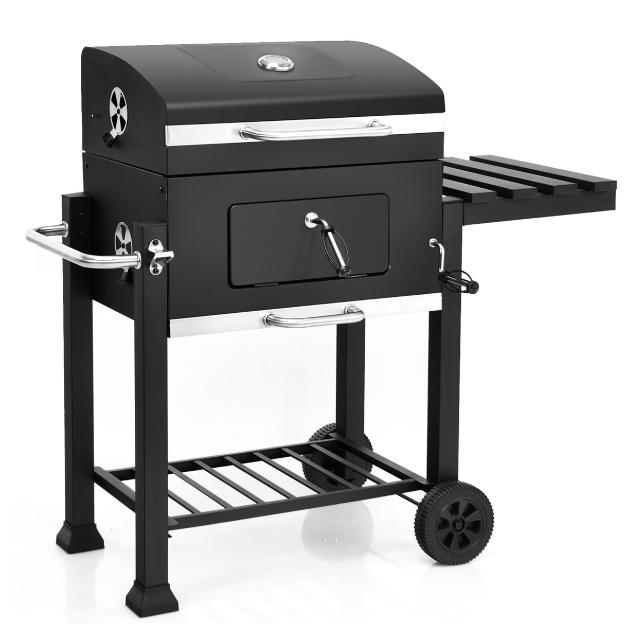 Costway Charcoal Grill Barbecue BBQ Grill Outdoor Patio Backyard Cooking Wheels Portable