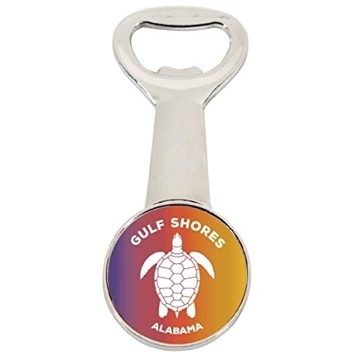 R and R Imports Gulf Shores Alabama Turtle Design Souvenir Magnetic Bottle Opener