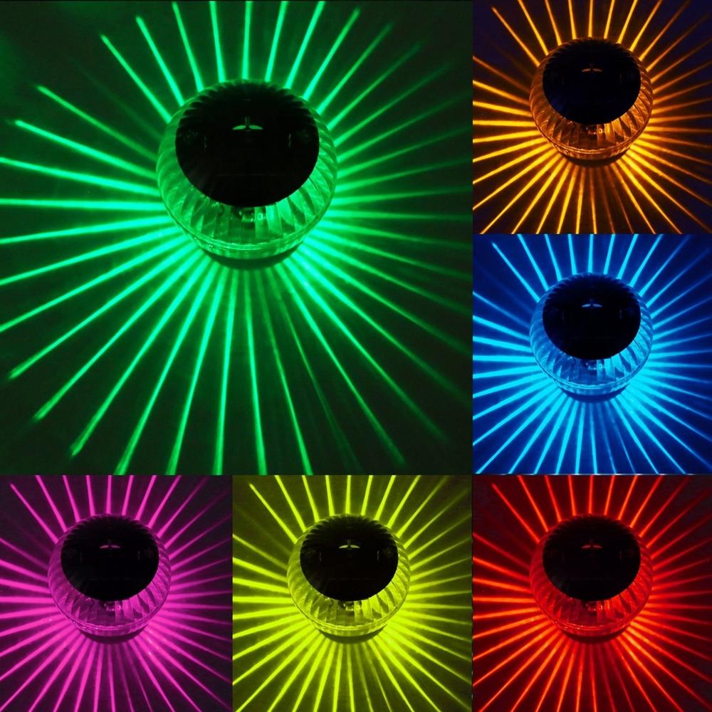 GLOBAL PHOENIX Solar LED Floating Lights IP65 Waterproof Garden Pool 7 Color Changed Hanging Ball Lights