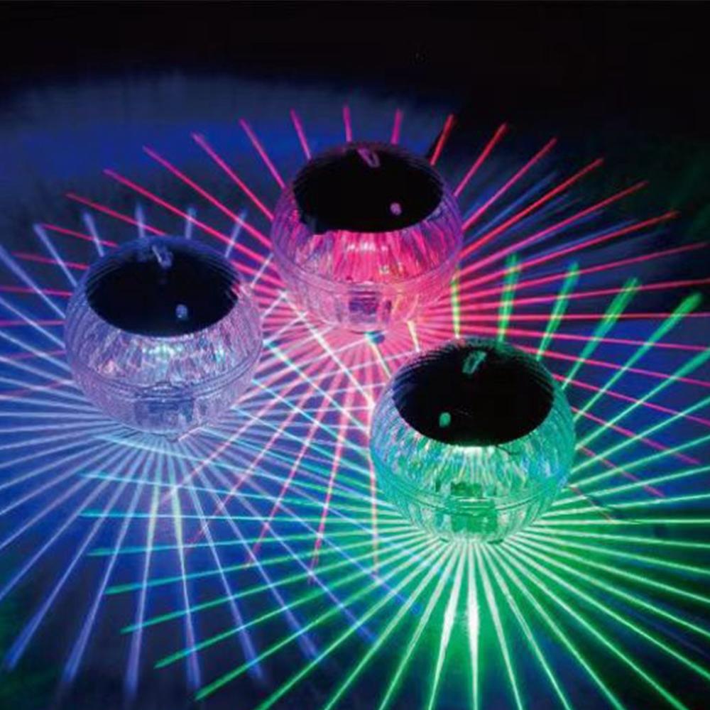GLOBAL PHOENIX Solar LED Floating Lights IP65 Waterproof Garden Pool 7 Color Changed Hanging Ball Lights