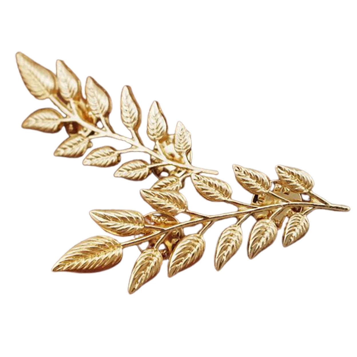 Generic 1 Pair Brooch Pins Leaf Shape Decoration Jewelry Long Lasting Lapel Brooches Clothes Decor