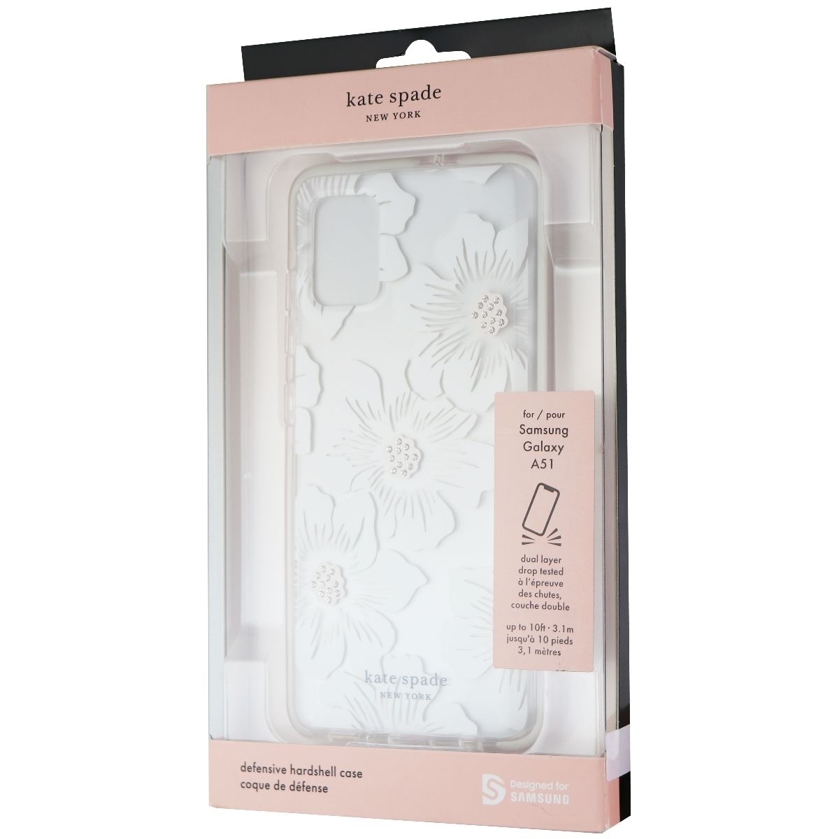 Kate Spade Hardshell Case for Samsung Galaxy A51 (Non 5G) - Clear/White Flowers