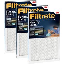 3M Filtrete MPR 2200 16 x 25 x 1 Elite Allergen Reduction HVAC Air Filter, 3-Pack