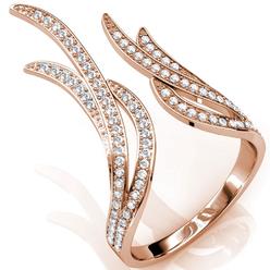 Matashi Rose Gold Plated Open Style Ring for Women size 8