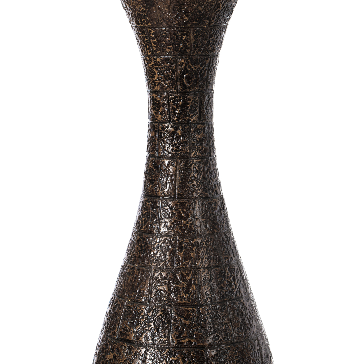 Uniquewise Modern Decorative Brown Textured Design Floor Flower Vase, for Living Room, Entryway or Dining Room, 31 inch