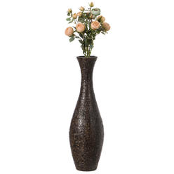 Uniquewise QI004194 Modern Decorative Brown Textured Design Floor Flower Vase&#44; for Living Room&#44; Entryway or Dining Room&#44; 31 inc