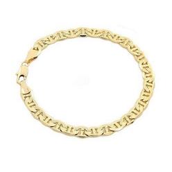 RM 14k Gold Filled Matt Finish mariner Link Bracelet 8
